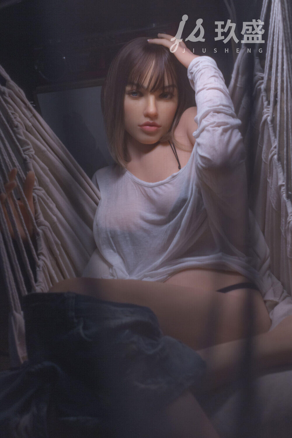 Kinzlee - 163cm(5ft4) Medium Breast Full Silicone Head & TPE Body Head Jiusheng Doll image5