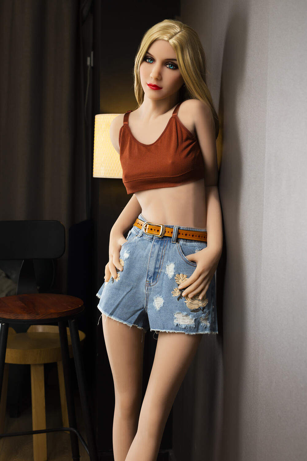 Dafne - 166cm(5ft5) A-Cup Skinny Sex Dolls Tanned Skin HR Love Doll image4